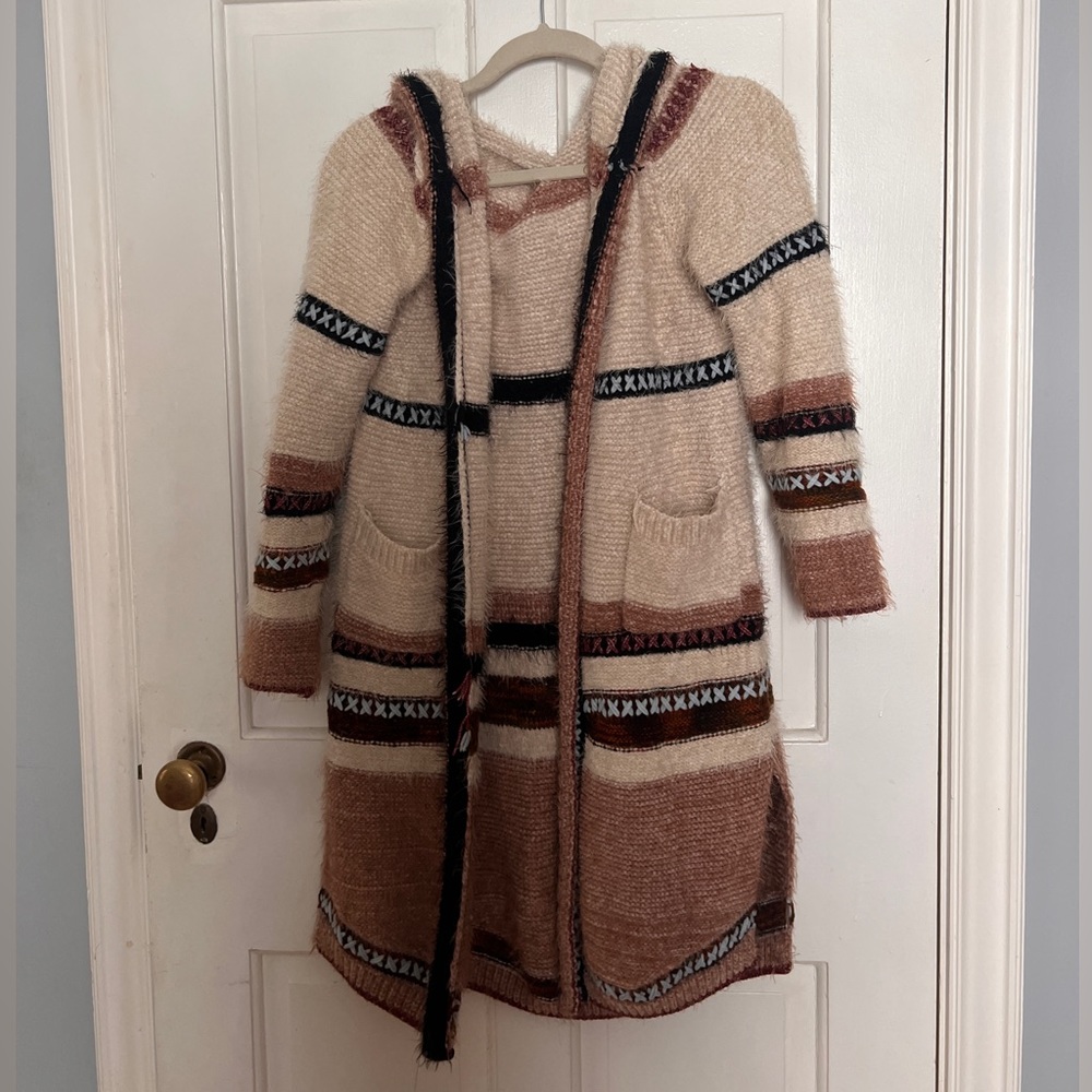 Fun knit sweater cardigan
